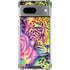 Neon Rainbow Cheetah with Rose by Sheena Pike Google Pixel 8a Clear Case